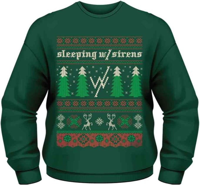 Sleeping With Sirens Sweater/trui -M- Christmas Trees Groen