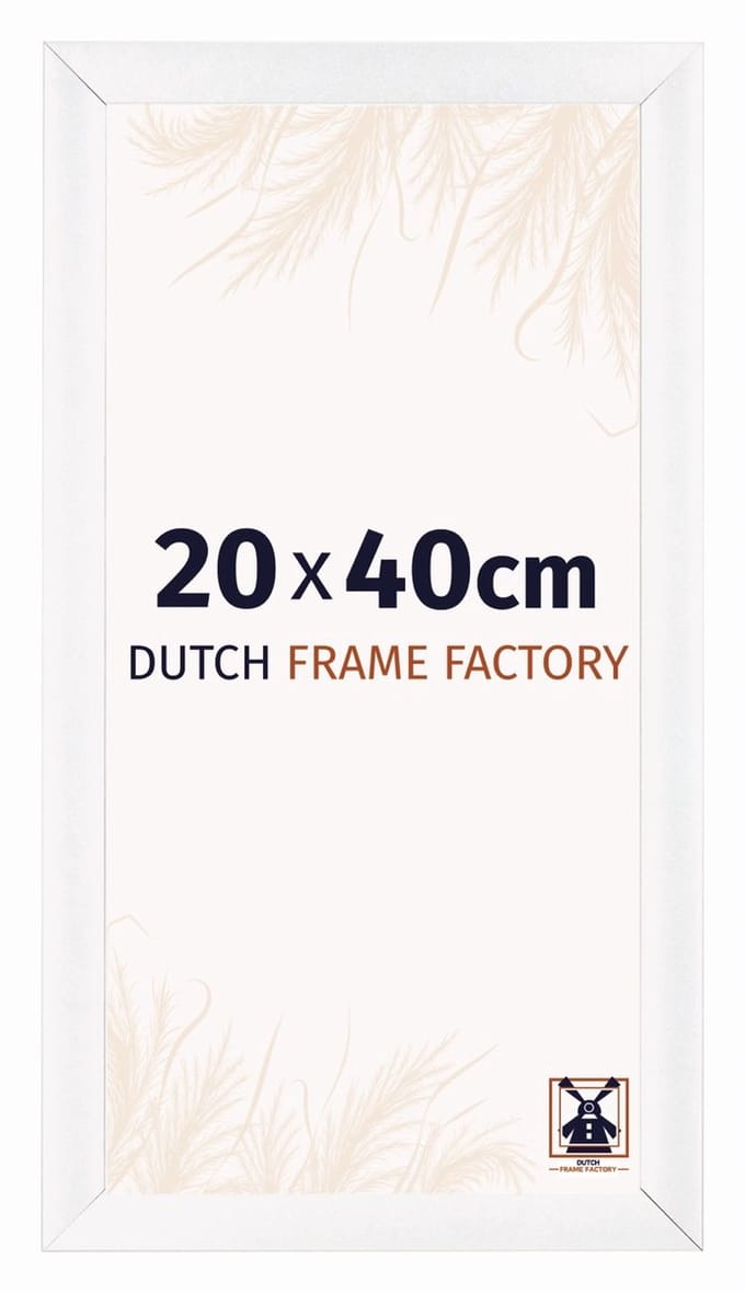 Fotolijst 20x40 cm - MDF - Wit Mat - Praag