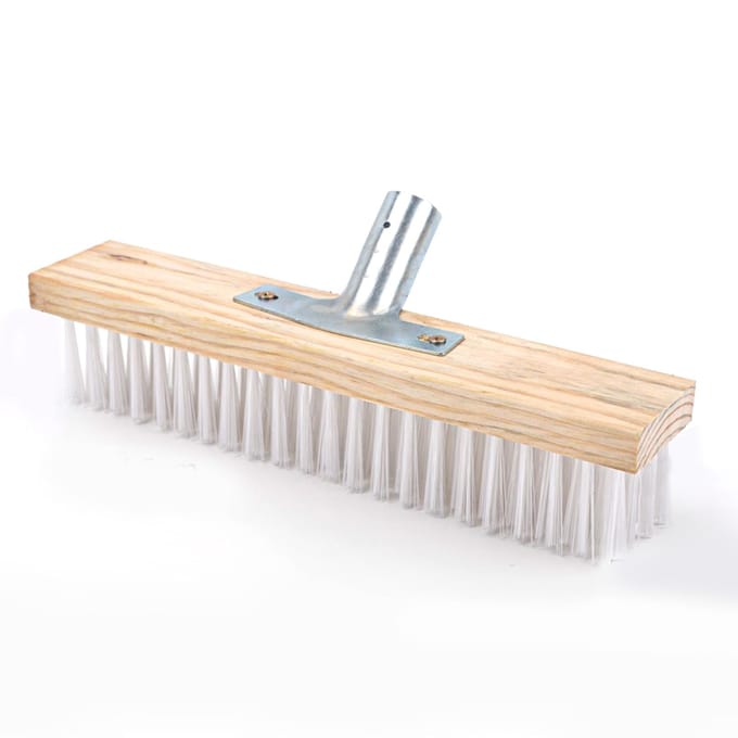 Vloerborstelkop Nylon Borstelharen Zware Schrobborstelkop Vervanging voor Lane Trappen Terras Dek beige