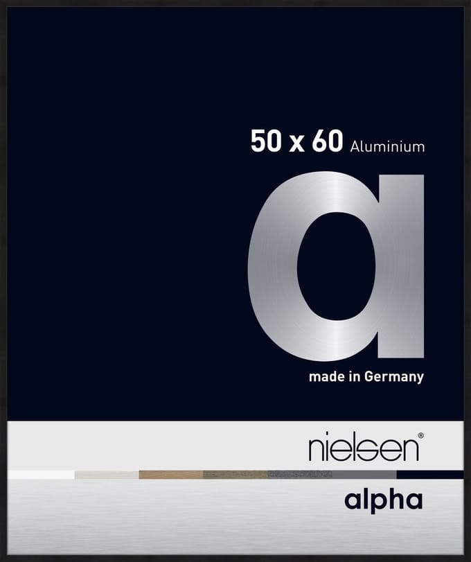 Nielsen Alpha Aluminium Wissellijst Black Matt 50x60cm
