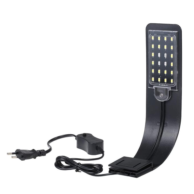 AC220V 10W 24 LED Aquariumlamp Vispotlamp Wit/Blauw Licht Draagbaar White/Blue Light -EU