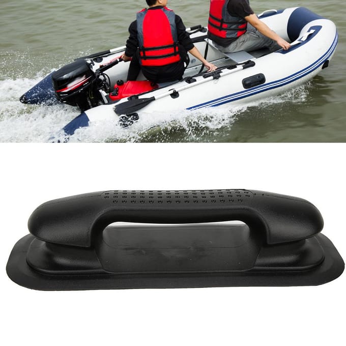 PVC handgreep handgreep accessoire met gaten voor opblaasbare boot kano kajak black