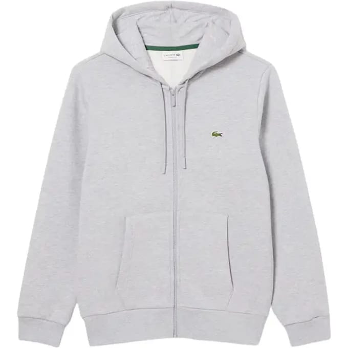 Lacoste heren hoodie sweatsvest - lichtgrijs melange