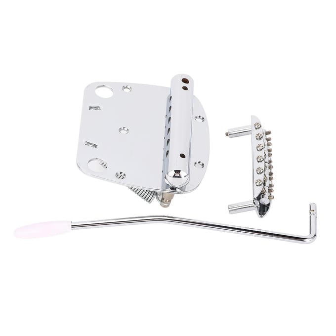 Gitaar Tremolo Vibrato Brug Staartstuk Set Vibrato Staartstuk en Tremolo Brug voor Mustang Gitaar white