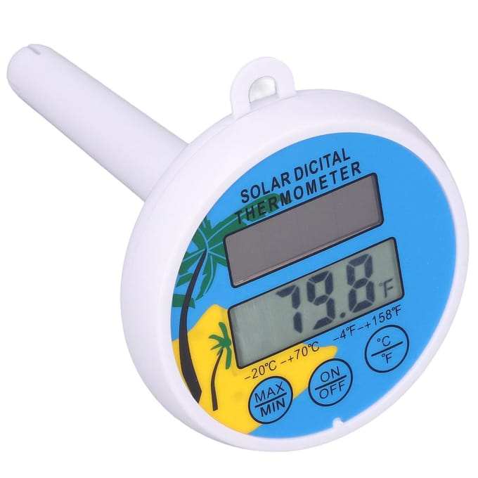 Zonnethermometer Minimum Maximum Watertemperatuur Weergave Digitale Thermometer voor Zwembad Spa blue