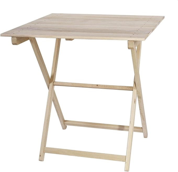Opvouwbare Plank - Klaptafel - Extra Werkruimte - Massief Beukenhout - 70x50 cm