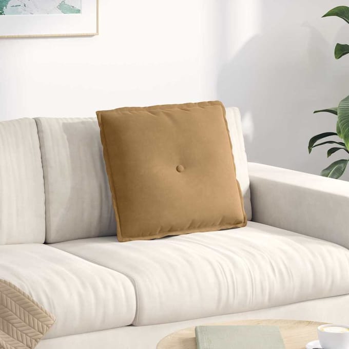 vidaXL - Rugkussen - Bruin - 50 - x - 45 - x - 19 - cm - Corduroy - stof