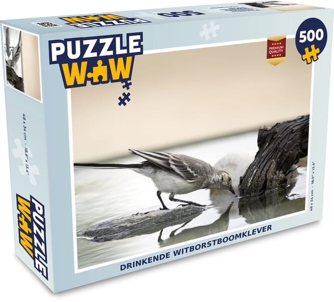 Puzzel Vogel - Steen - Water - Drinken - Legpuzzel - Puzzel 500 stukjes