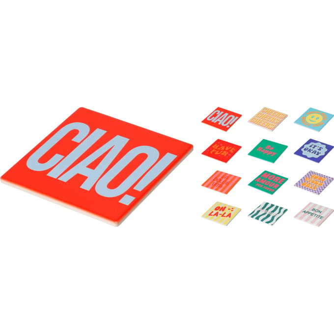 Onderzetter 9x9cm 12 assortiment design