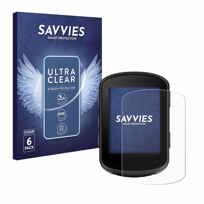 Savvies - Screenprotector voor Garmin Edge 840 Solar - Folie Beschermfolie transparant 6 Stuks
