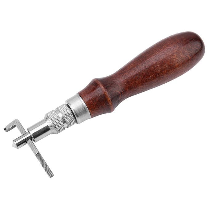 Verstelbare Leren Rand Stiksel Groover Kerver DIY Leerbewerking Groefgereedschap brown