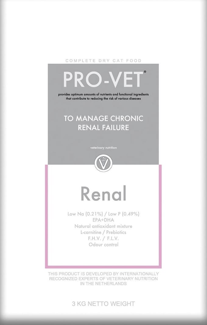 Pro-Vet Renal dieetvoeding 3 kg - Kat