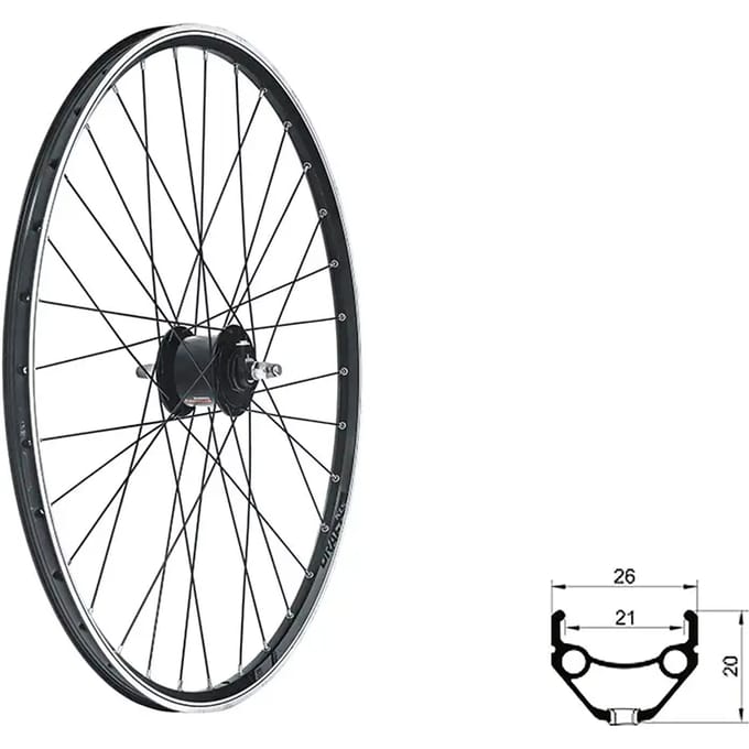 Voorwiel Kellys Draft Dynamo V-Brake 28/29"