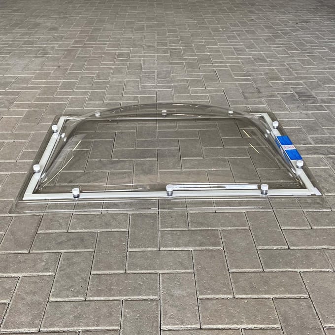 Lichtkoepel plexiglas helder 60x60 cm dubbelwandig