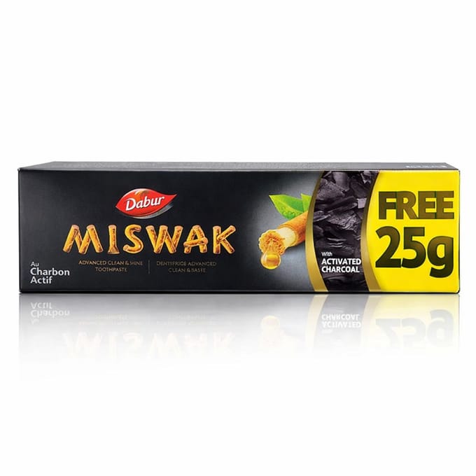 Dabur - Miswak Tandpasta met Actieve Kool 50g+25g