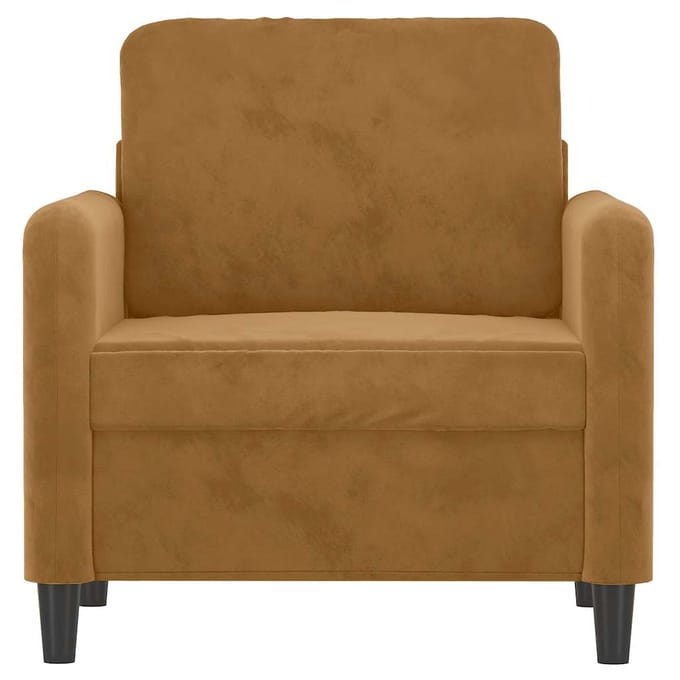 vidaXL Fauteuil 60 cm fluweel bruin