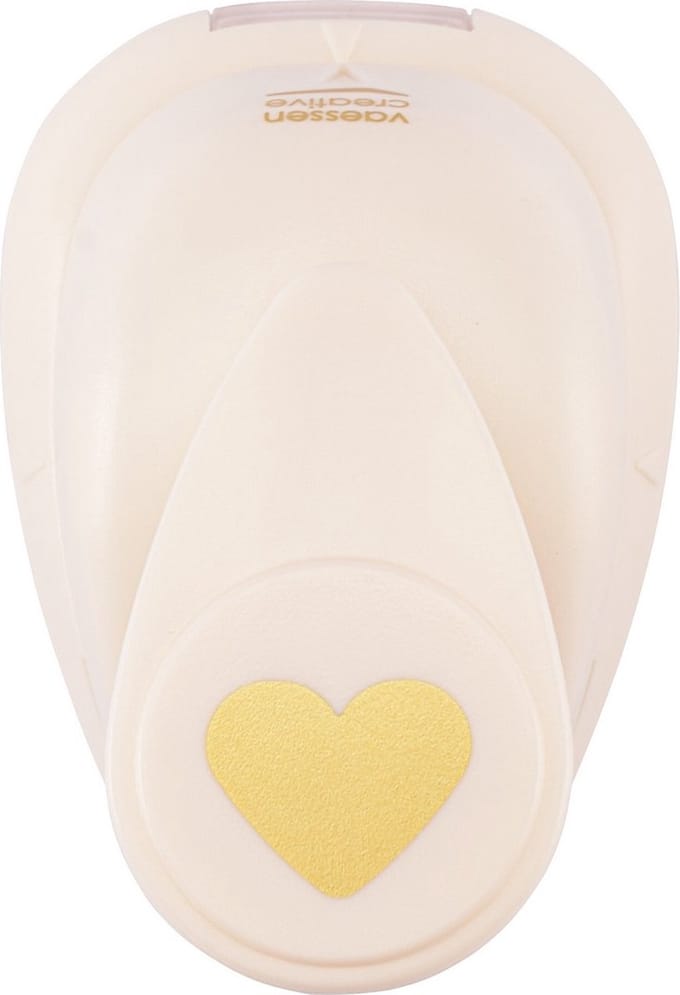 Vaessen Creative Pons - Figuurpons - Hart - 1,3 x 1,6 cm
