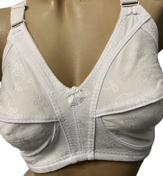Dames niet voorgevormd beugeloze bh 80D 42/95 wit