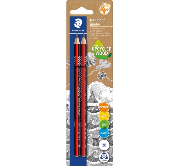 Staedtler Pencil tradition jumbo 2B 2pcs  100% PEFC