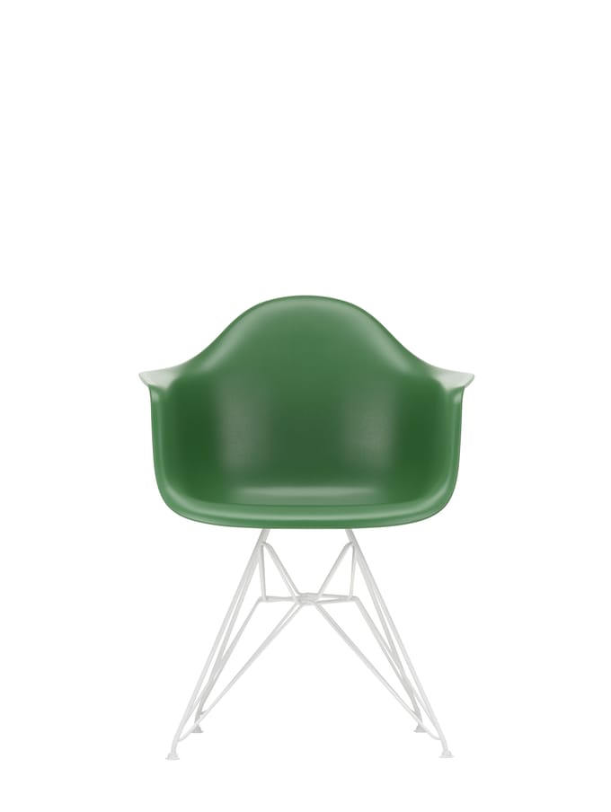 Vitra DAR Eames Plastic Armchair - smaragd RE - wit