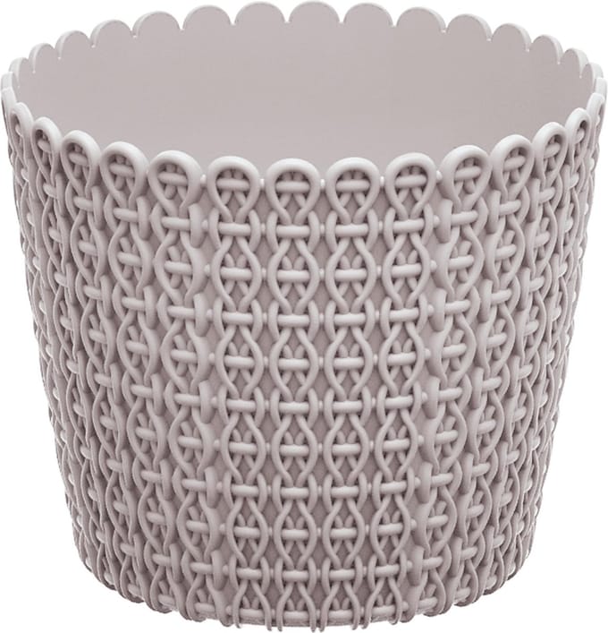 Bloempot Buiten Binnen Rond Nitly 26cm TAUPE Prosperplast / 2 STUKS ! /