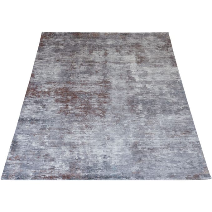 Vloerkleed Yara Silver 200 x 290 cm - Vintage Design Vloerkleed met Verweerd Patroon