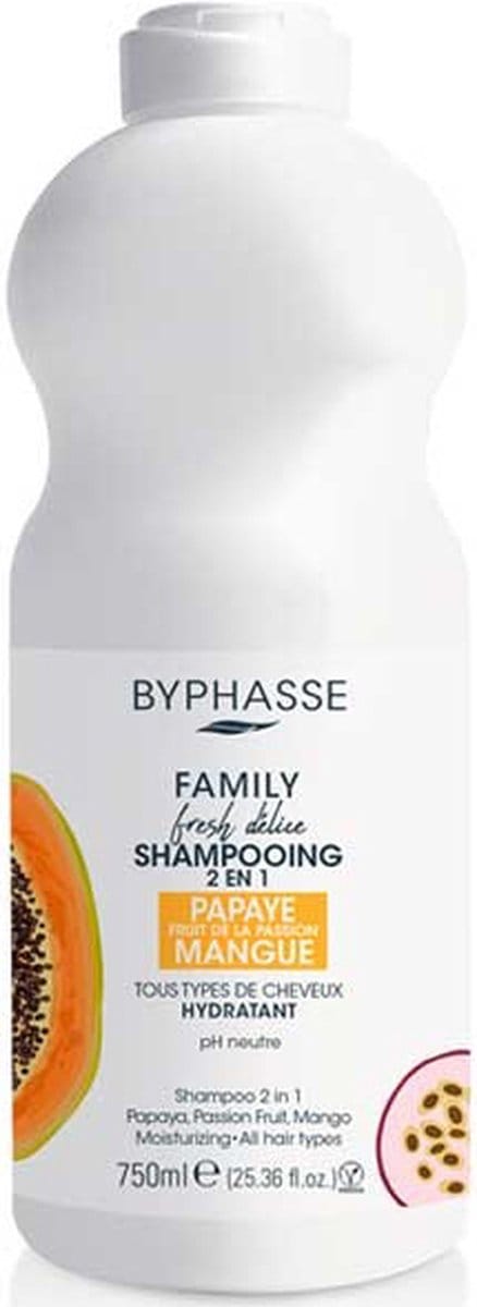Shampoo and Conditioner Byphasse Family Fresh Delice Mango Passion Fruit Papaya (750 ml)