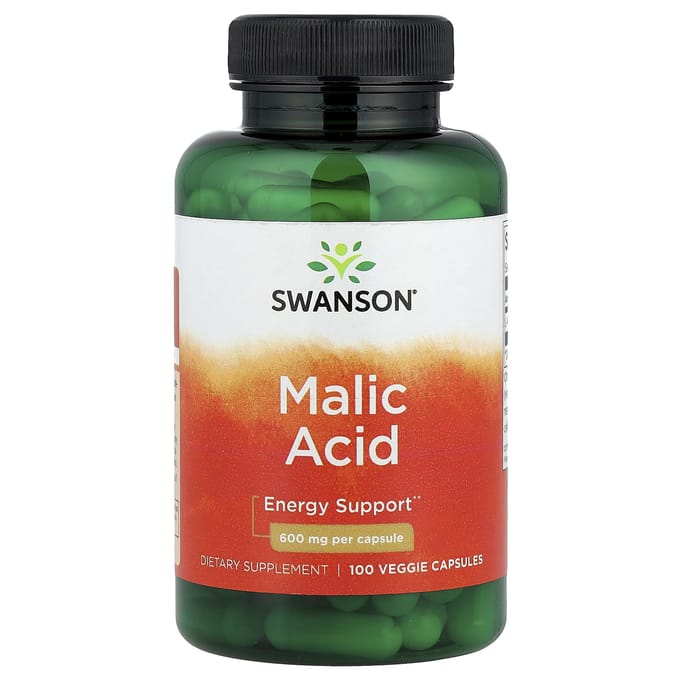 Appelzuur, 600 mg, 100 vegetarische capsules