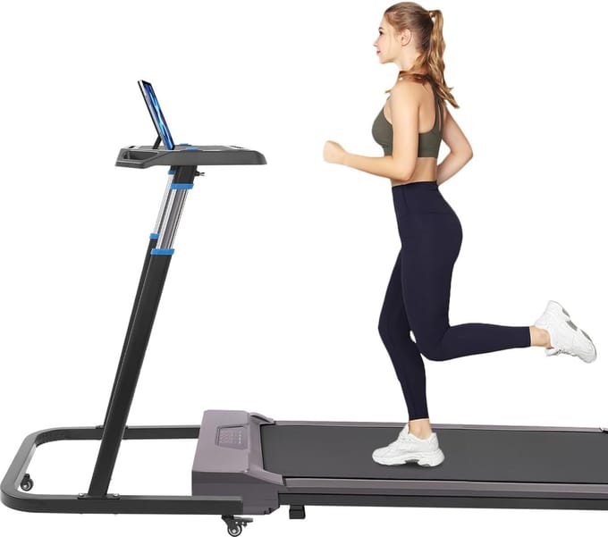 Fietsbureau - Verstelbare tafel - Indoor training - Stabiel stalen frame - 82-120 cm hoogte - Zwart