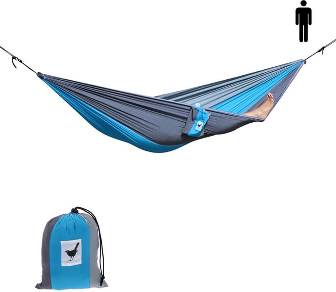 MoreThanHip - SINGLE 1 persoons (reis)hangmat Relaxzz - 290 x 145 cm
