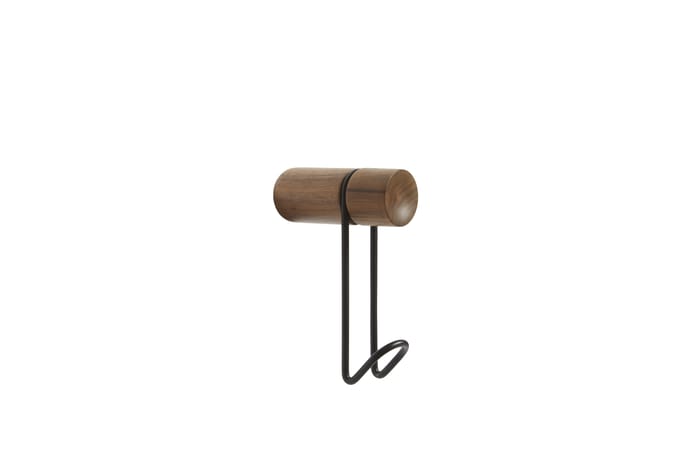 Woud Around Wandhaken - walnoot / zwart - small