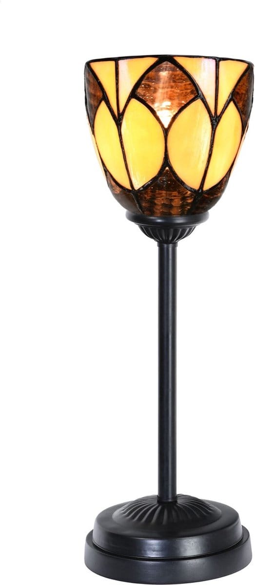 Tiffany slanke tafellamp zwart met Parabola Small - Art Deco Trade