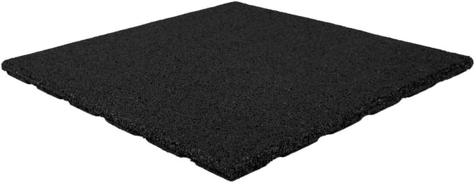Rubberen tegel - Terrastegels rubber - Zwart - Per 1 m² - 4 stuks - 50x50cm - Dikte 2,5cm