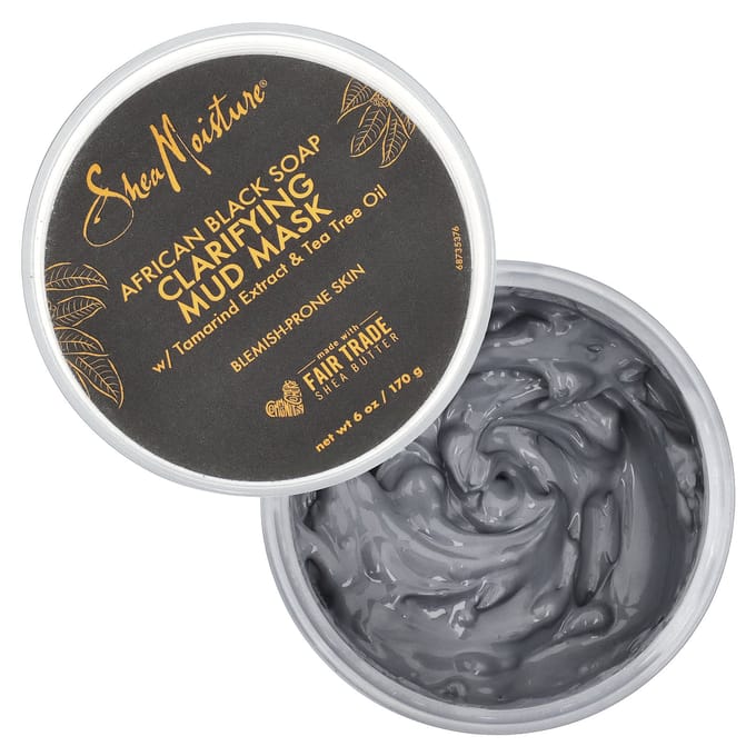 SheaMoisture, Masque de beauté purifiant à la boue, savon noir africain, 170 g (170g) gray