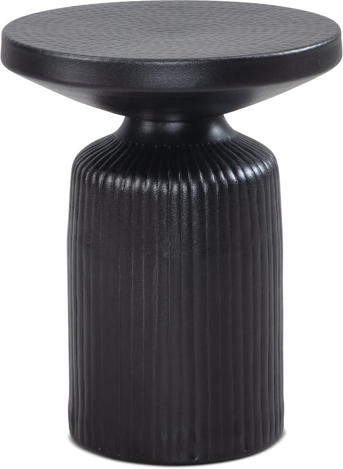 Bijzettafel zwart metaal 50 cm hoog - WL6.758