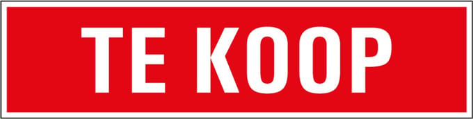 Te koop bord - kunststof 300 x 75 mm