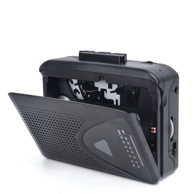 Cassettespeler Walkman Cassettespeler Draagbare luidspreker Meerdere voedingsmethoden AMFM-radio zwart