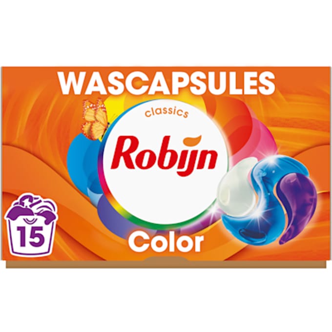 Robijn 3-in-1 wascapsules kleur 15 wasbeurten