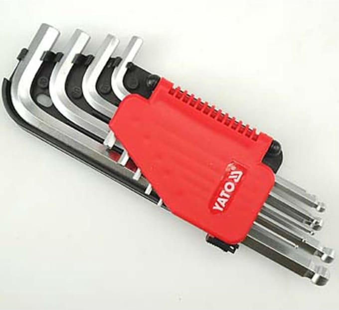 YATO Inbussleutelset met kogelkop 2-10 mm 9-delig