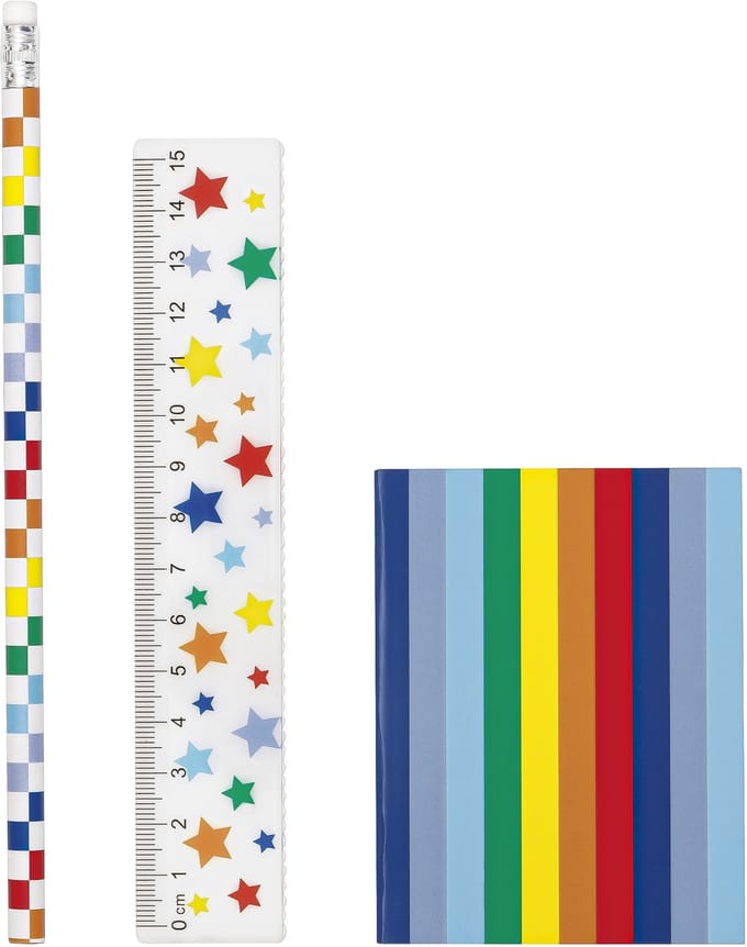 UNIQUE - Set van 18 Regenboog schrijfwaren