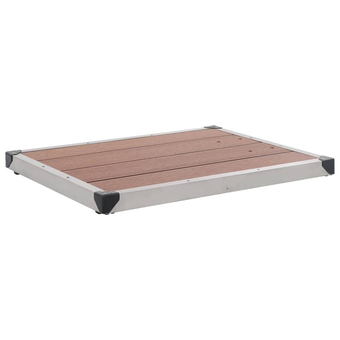 vidaXL - Buitendouchebak - 80x62 - cm - HKC - roestvrij - staal - bruin