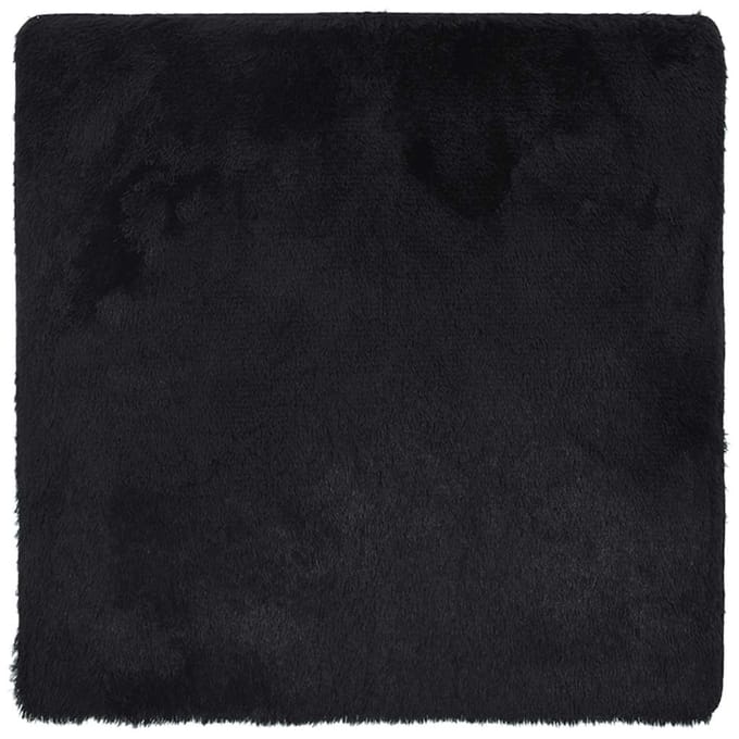 vidaXL - Hoogpolig - vloerkleed - NAVARRA - 120x120 - cm - polyester - zwart
