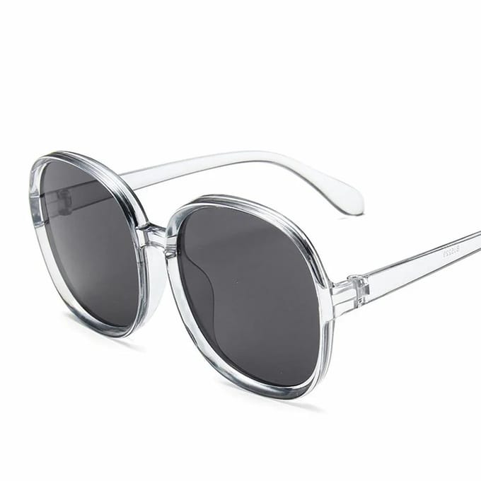Ronde Frame Zonnebril Dames Retro Bruin Zwart Oversized Dames Zonnebril Vrouwen Mode Buiten Rijden gray