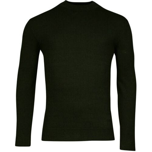 Baileys Trui Pima Cotton Uni Color Turtleneck Single Knit Donker Groen / male