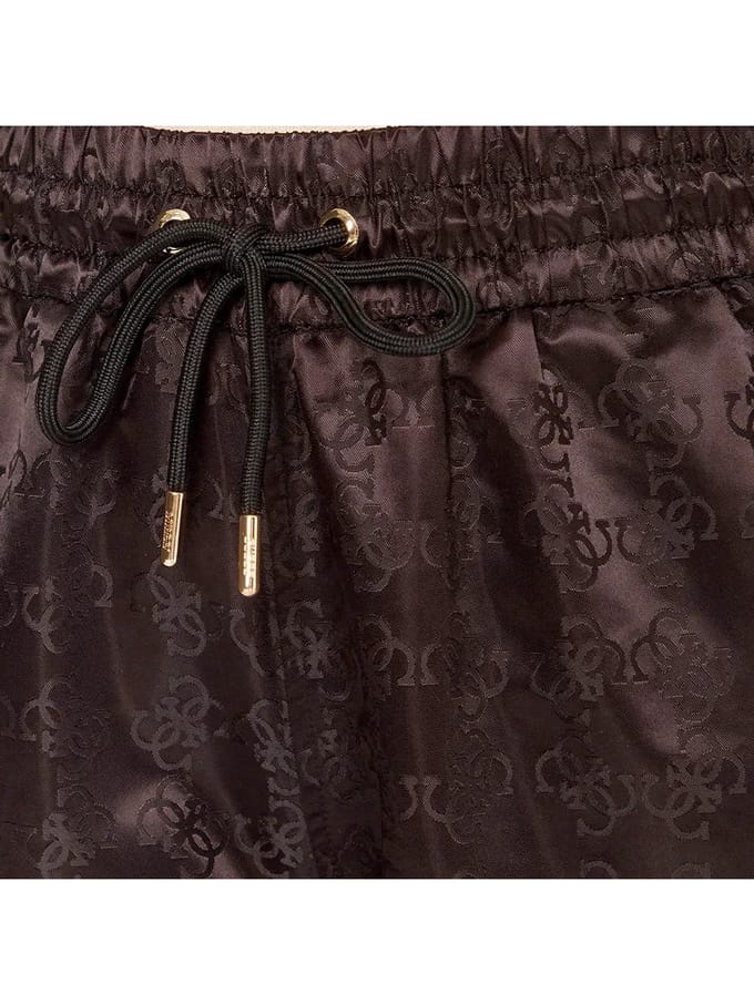 Guess Dames Broek Zwart V5YB14-WHFU0/Blk 4G Aop Long Pants