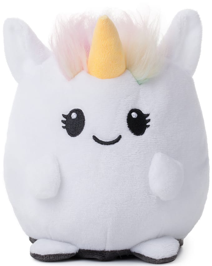 Corimori - Fun Pluchen figuur - Ruby Einhorn und Mia Einhorn (Wendeplüsch) - voor Geen - grijs-wit