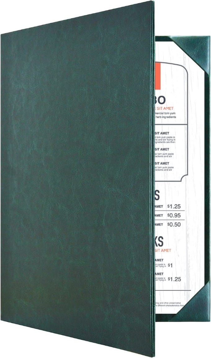 Goodline® - Menumap / Menukaart Mappen - 2x A4 - Donkergroen
