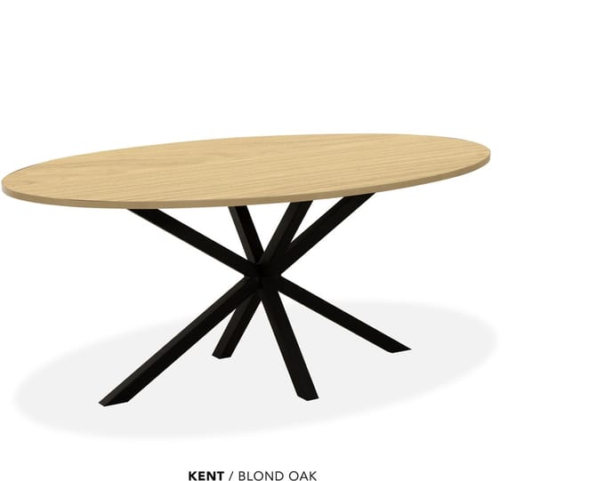 Maxfurn - Eettafel ovaal | Zeer krasvast | Kleur: Blond oak | Afmeting 220x120cm