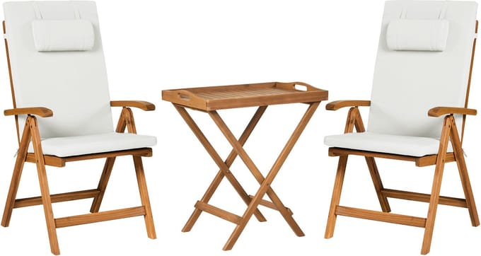 JAVA PREMIUM - Bistroset voor 2 - Gebroken wit - Acaciahout