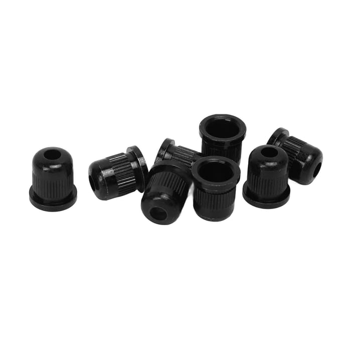 8 STUKS Gitaar Snaar Ferrule Legering Compacte Bas Door Body Gesp voor Vervanging Zwart zwart